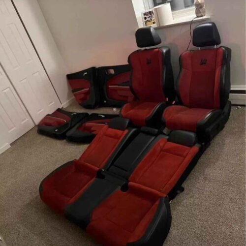 Conquer in Comfort: Challenger Suede Hellcat Seats